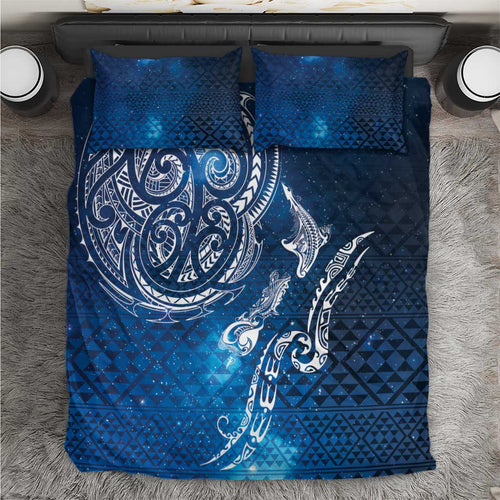 Matariki Galaxy Bedding Set New Zealand Map Maori Pattern