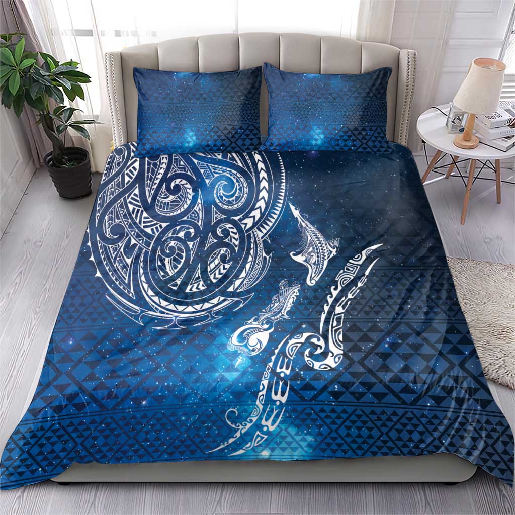 Matariki Galaxy Bedding Set New Zealand Map Maori Pattern