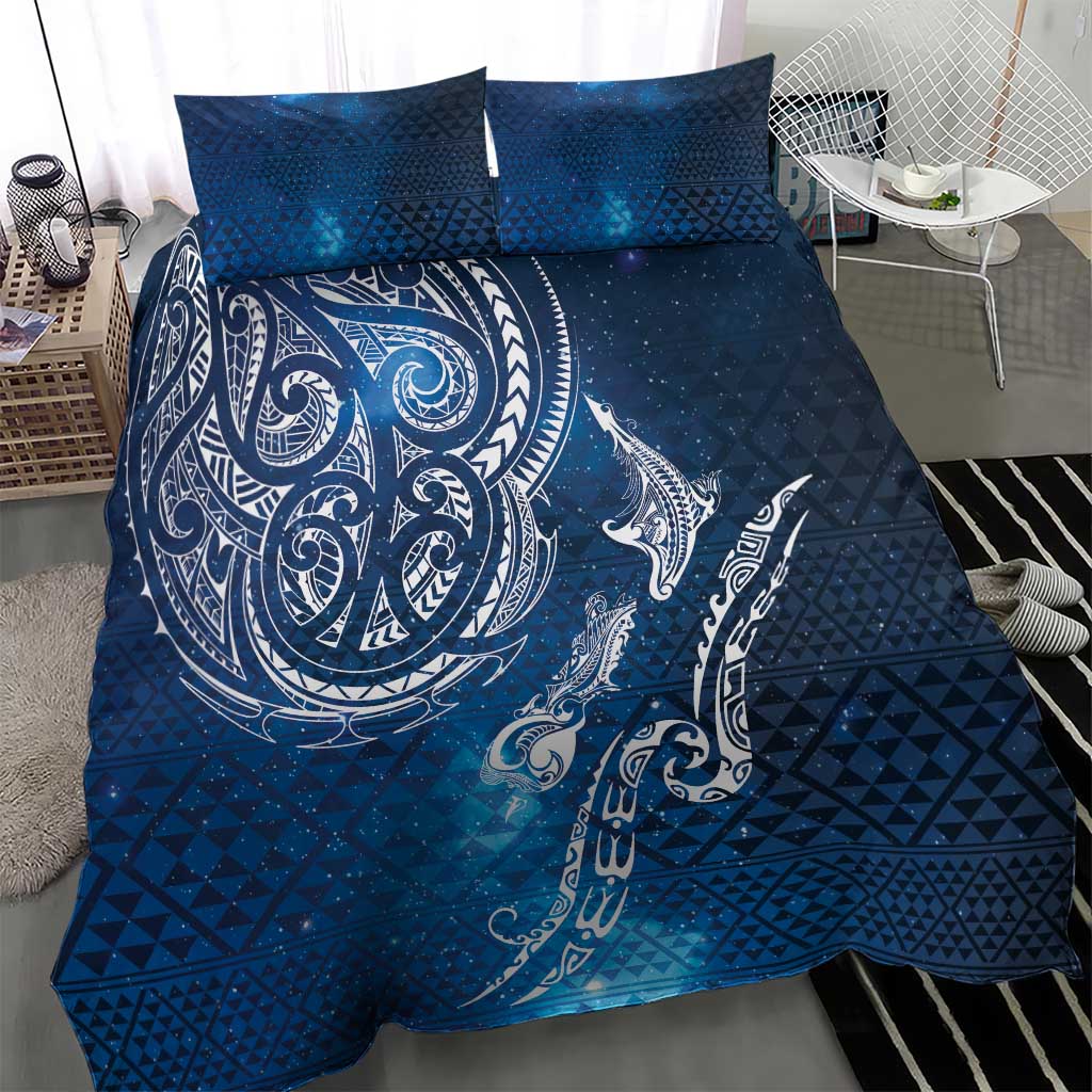 Matariki Galaxy Bedding Set New Zealand Map Maori Pattern