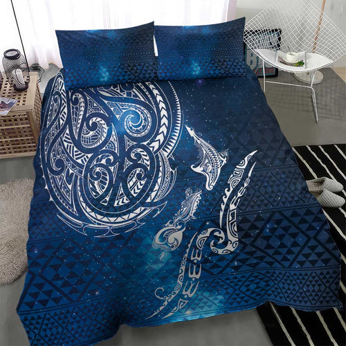 Matariki Galaxy Bedding Set New Zealand Map Maori Pattern