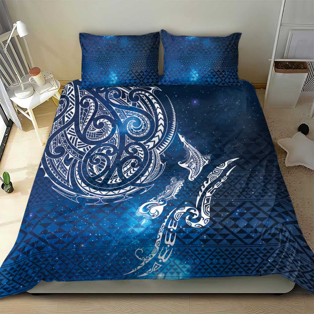 Matariki Galaxy Bedding Set New Zealand Map Maori Pattern