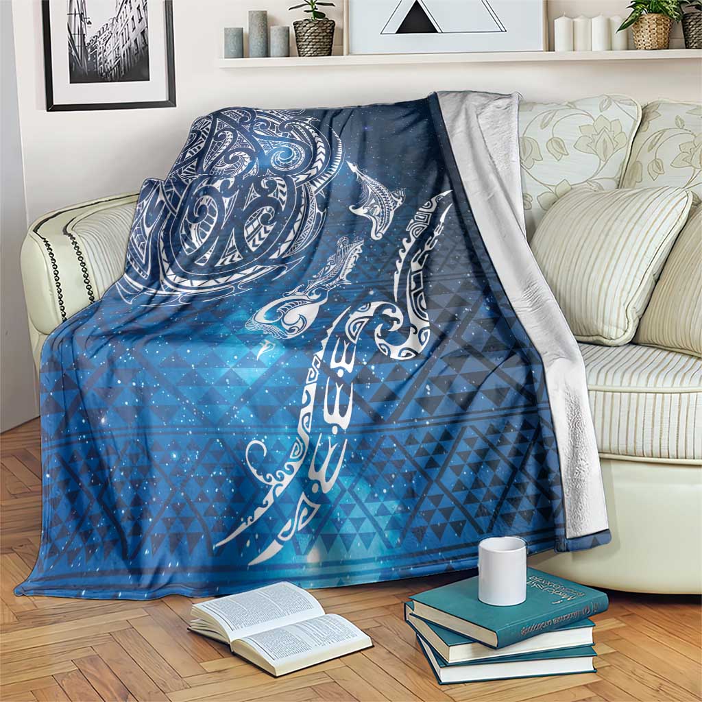 Matariki Galaxy Blanket New Zealand Map Maori Pattern