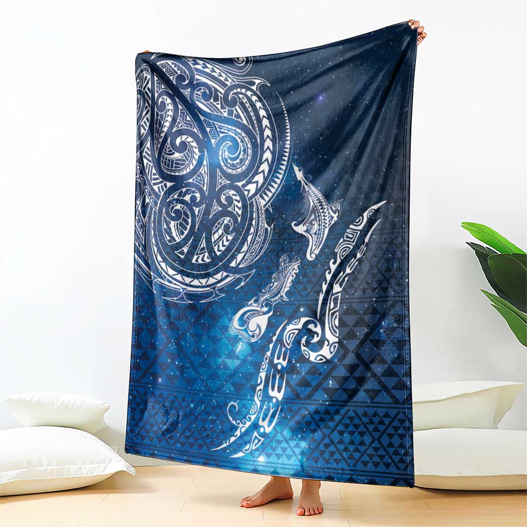 Matariki Galaxy Blanket New Zealand Map Maori Pattern