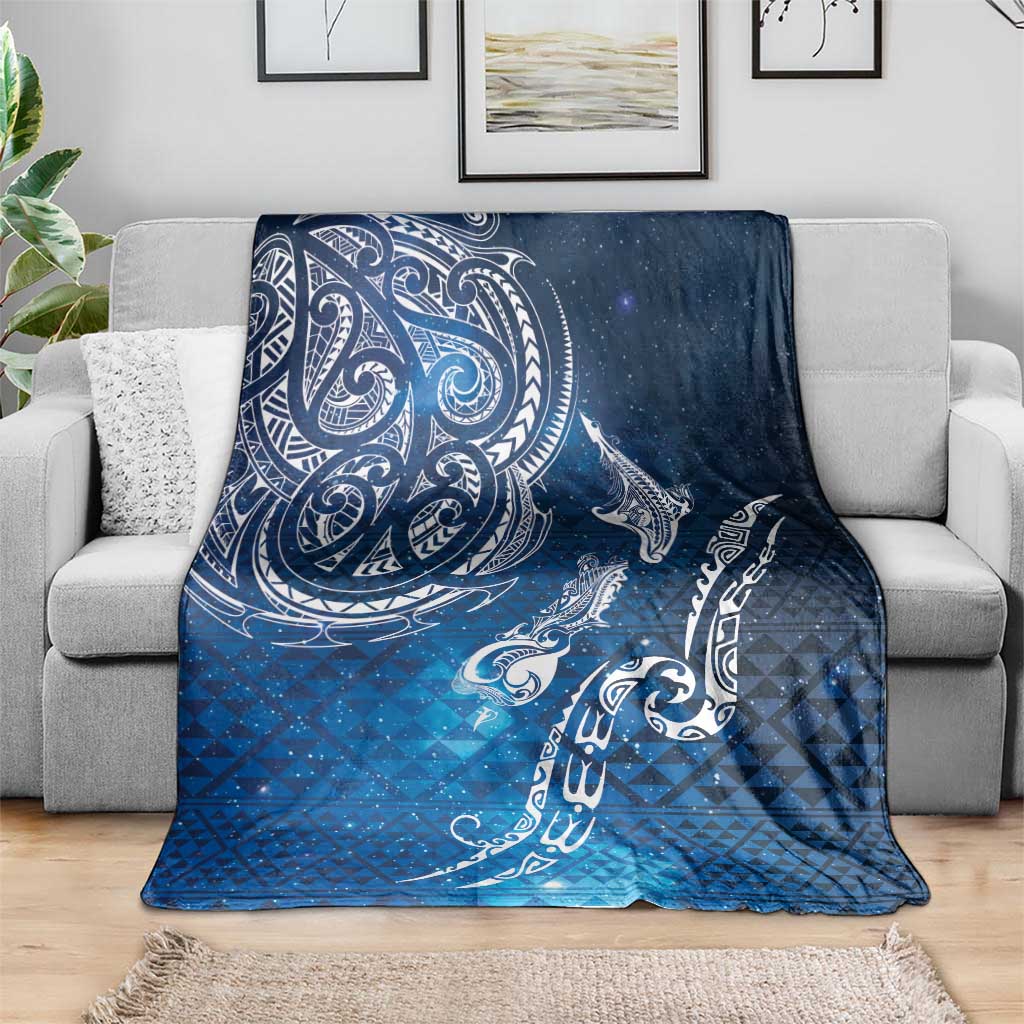 Matariki Galaxy Blanket New Zealand Map Maori Pattern