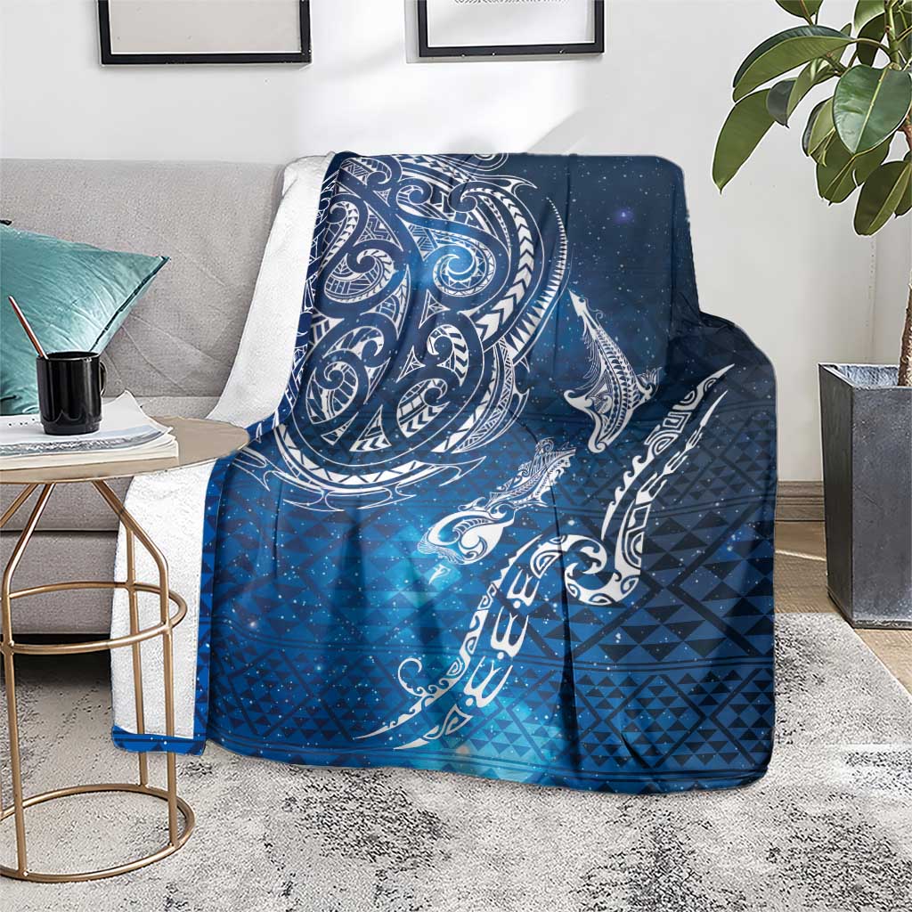 Matariki Galaxy Blanket New Zealand Map Maori Pattern