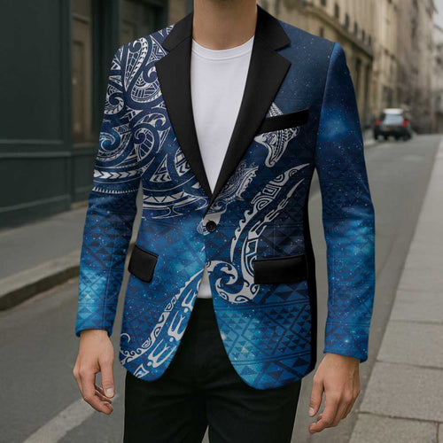 Matariki Galaxy Blazer New Zealand Map Maori Pattern
