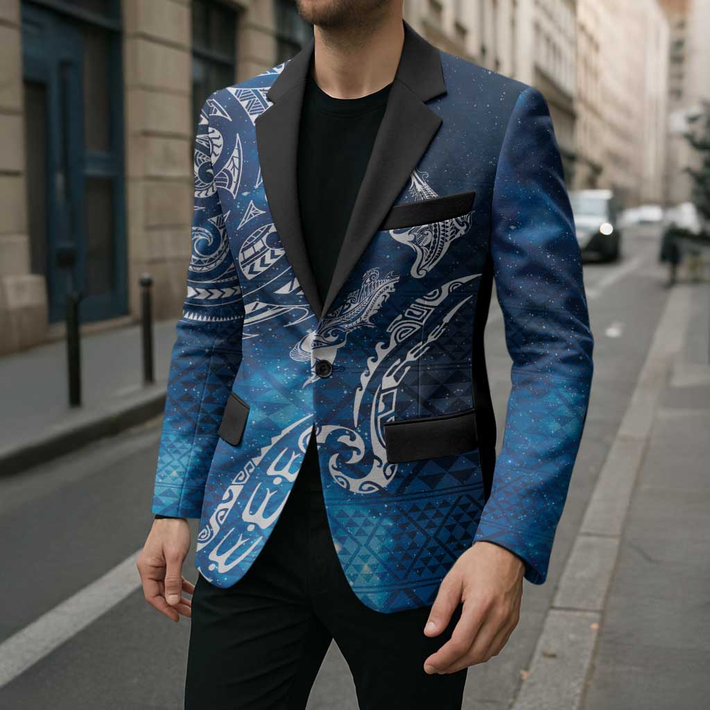 Matariki Galaxy Blazer New Zealand Map Maori Pattern