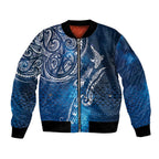 Matariki Galaxy Bomber Jacket New Zealand Map Maori Pattern