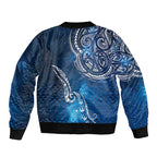 Matariki Galaxy Bomber Jacket New Zealand Map Maori Pattern