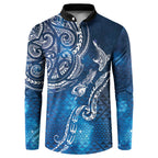 Matariki Galaxy Button Sweatshirt New Zealand Map Maori Pattern