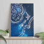 Matariki Galaxy Canvas Wall Art New Zealand Map Maori Pattern