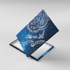 Matariki Galaxy Canvas Wall Art New Zealand Map Maori Pattern