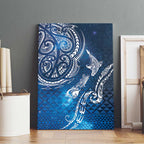 Matariki Galaxy Canvas Wall Art New Zealand Map Maori Pattern