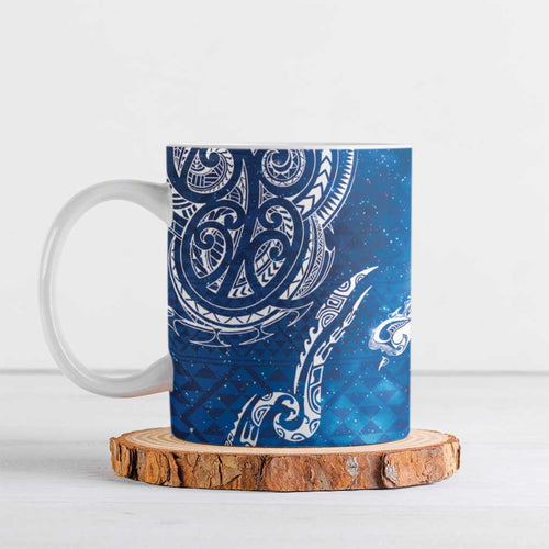 Matariki Galaxy Ceramic Mug New Zealand Map Maori Pattern