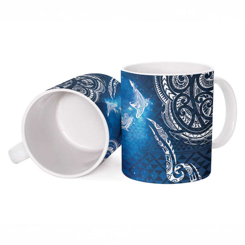 Matariki Galaxy Ceramic Mug New Zealand Map Maori Pattern