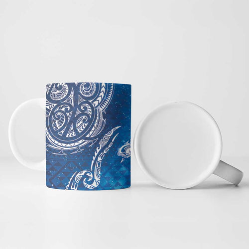 Matariki Galaxy Ceramic Mug New Zealand Map Maori Pattern