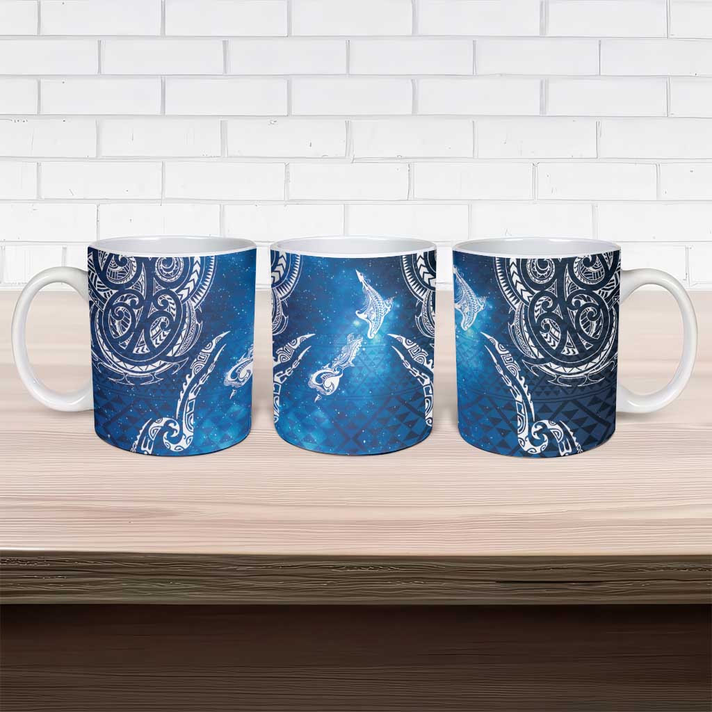 Matariki Galaxy Ceramic Mug New Zealand Map Maori Pattern