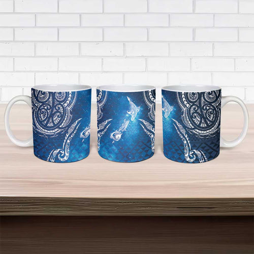 Matariki Galaxy Ceramic Mug New Zealand Map Maori Pattern