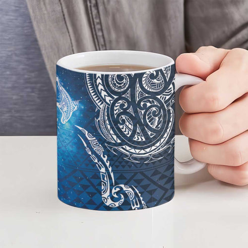 Matariki Galaxy Ceramic Mug New Zealand Map Maori Pattern