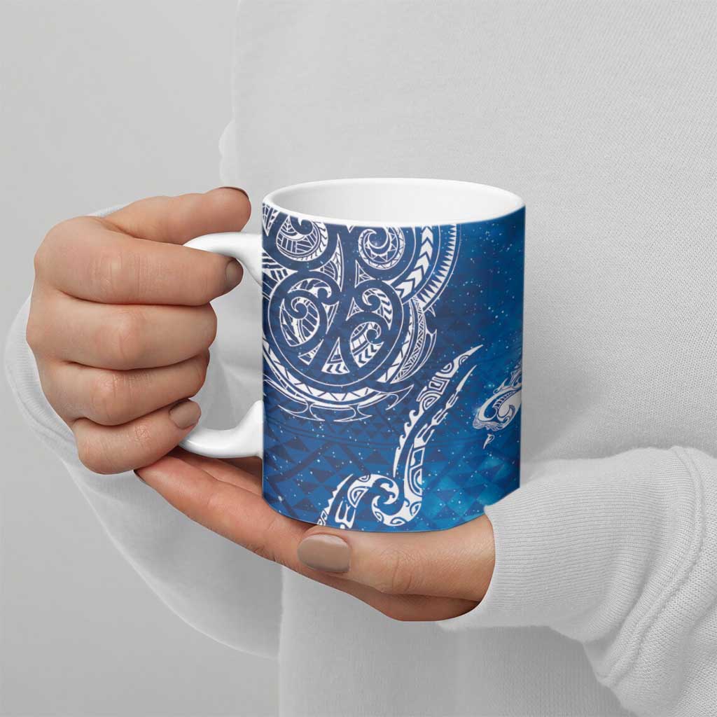 Matariki Galaxy Ceramic Mug New Zealand Map Maori Pattern
