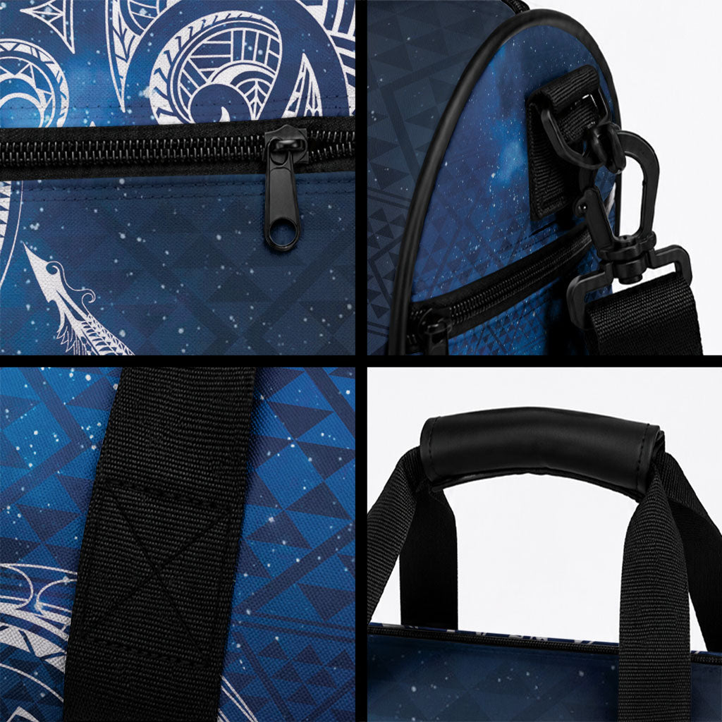 Matariki Galaxy Duffle Bag New Zealand Map Maori Pattern