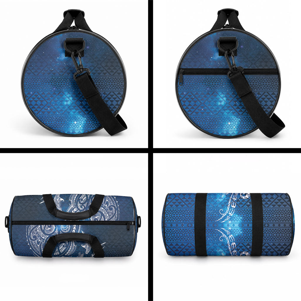 Matariki Galaxy Duffle Bag New Zealand Map Maori Pattern