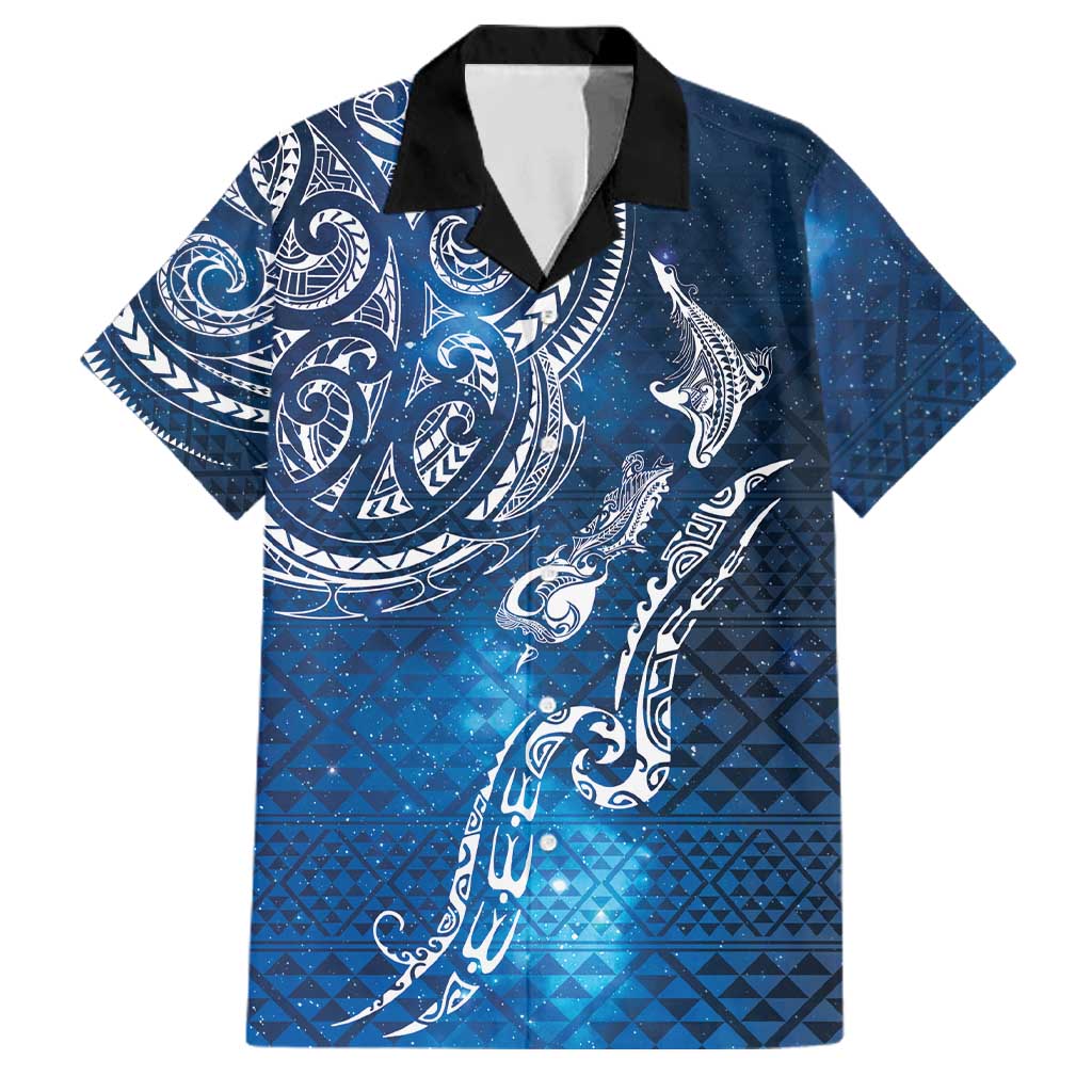 Matariki Galaxy Family Matching Mermaid Dress and Hawaiian Shirt New Zealand Map Maori Pattern