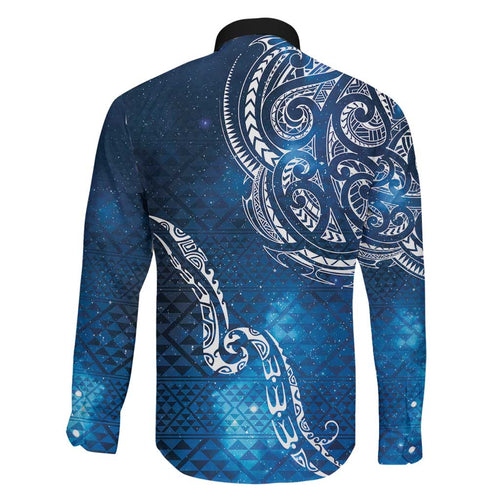 Matariki Galaxy Family Matching Puletasi and Hawaiian Shirt New Zealand Map Maori Pattern