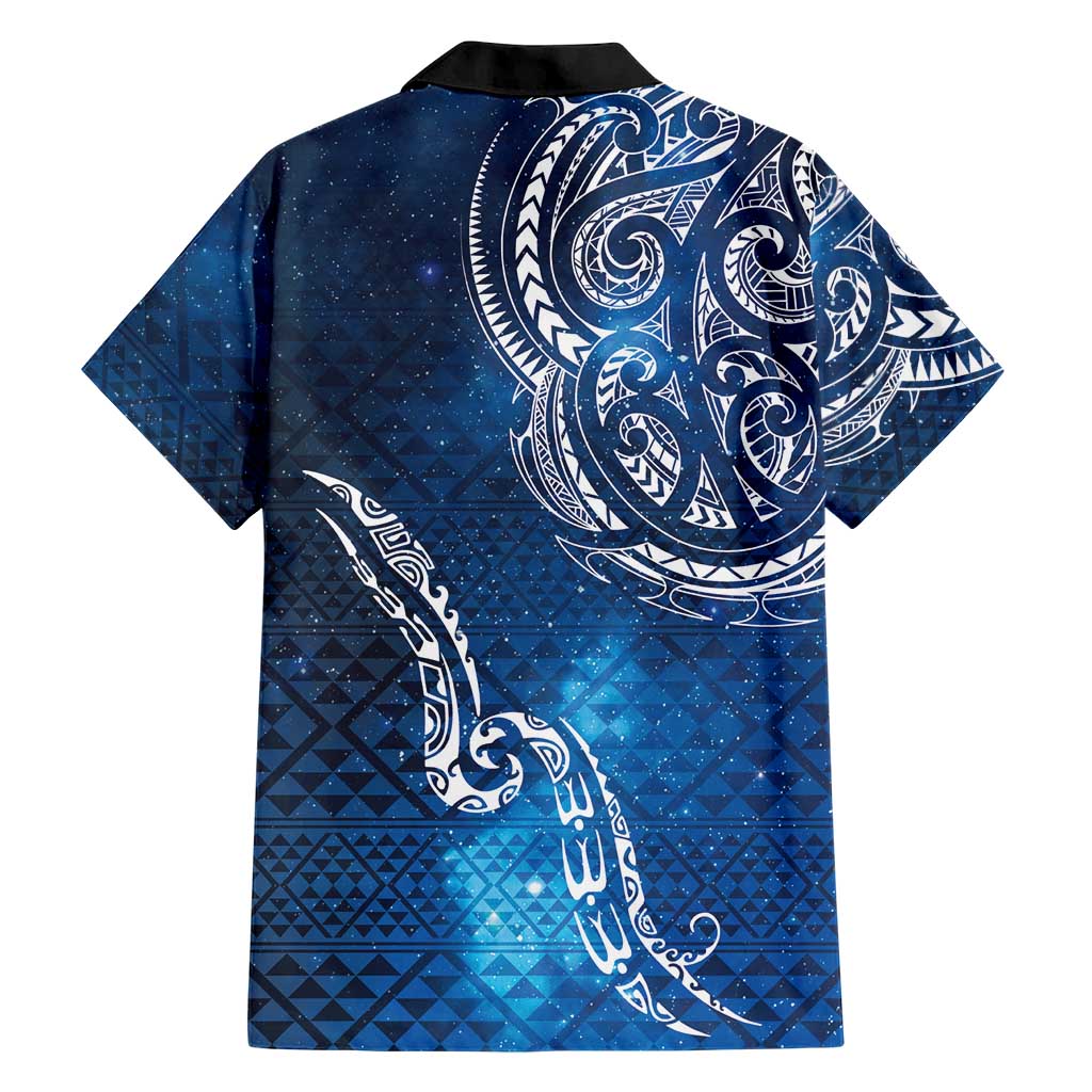 Matariki Galaxy Family Matching Summer Maxi Dress and Hawaiian Shirt New Zealand Map Maori Pattern