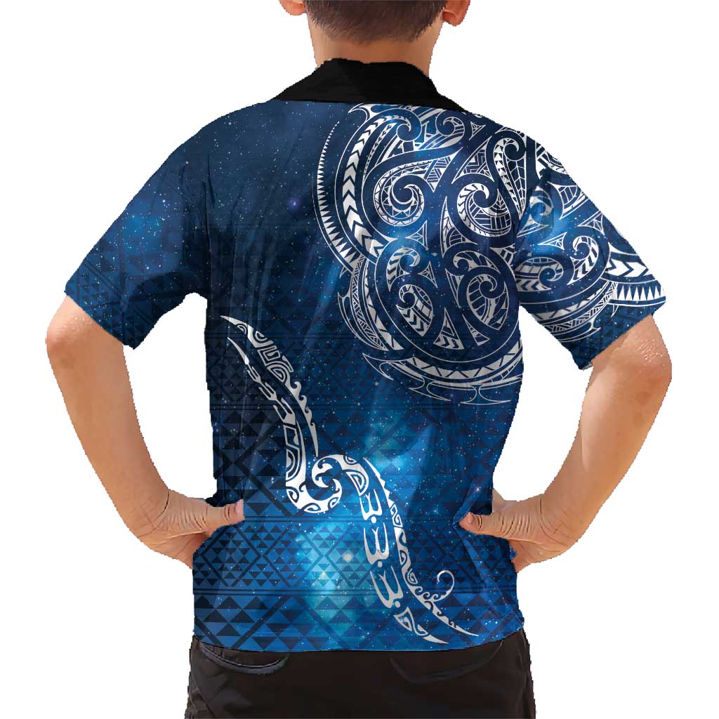 Matariki Galaxy Family Matching Tank Maxi Dress and Hawaiian Shirt New Zealand Map Maori Pattern