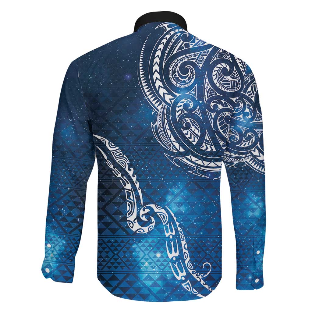 Matariki Galaxy Family Matching Tank Maxi Dress and Hawaiian Shirt New Zealand Map Maori Pattern