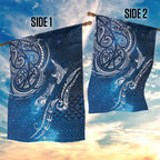 Matariki Galaxy Garden Flag New Zealand Map Maori Pattern