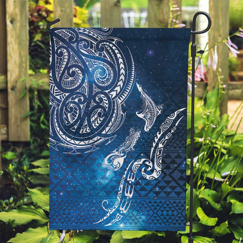 Matariki Galaxy Garden Flag New Zealand Map Maori Pattern
