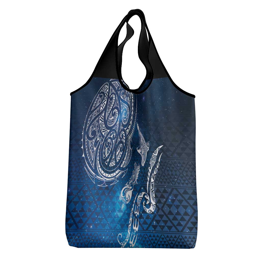 Matariki Galaxy Grocery Bag New Zealand Map Maori Pattern