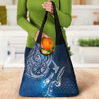 Matariki Galaxy Grocery Bag New Zealand Map Maori Pattern