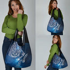 Matariki Galaxy Grocery Bag New Zealand Map Maori Pattern