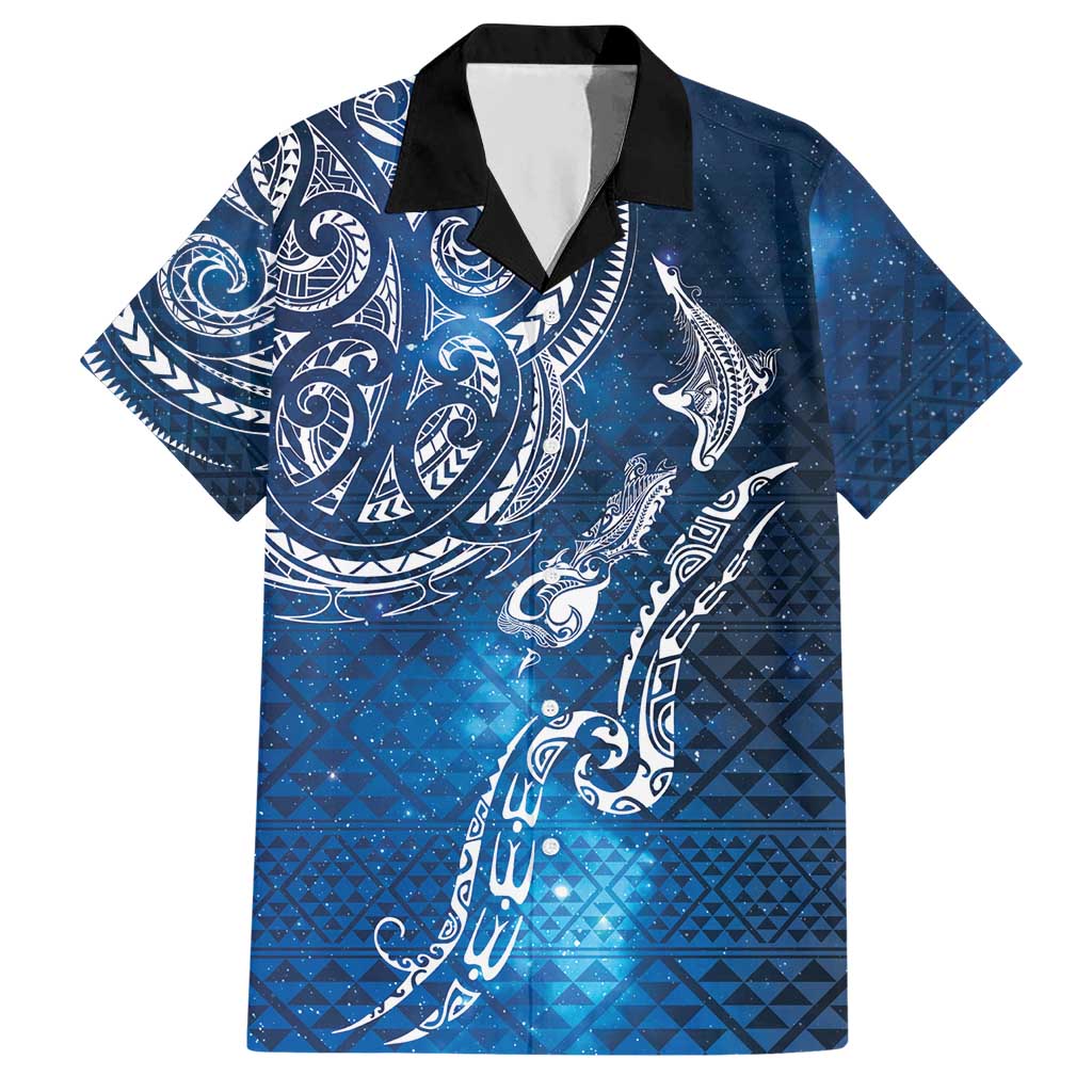 Matariki Galaxy Hawaiian Shirt New Zealand Map Maori Pattern