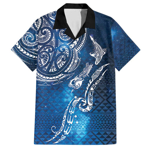 Matariki Galaxy Hawaiian Shirt New Zealand Map Maori Pattern