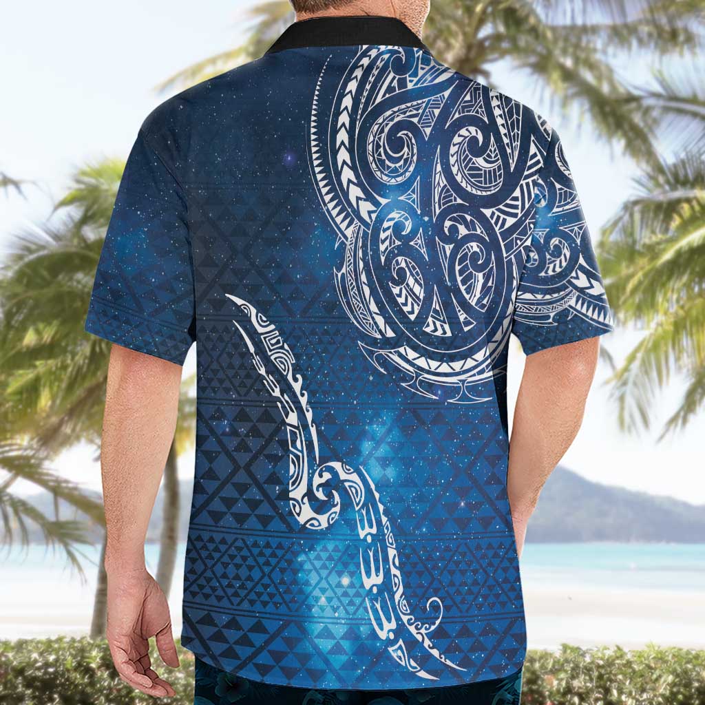 Matariki Galaxy Hawaiian Shirt New Zealand Map Maori Pattern