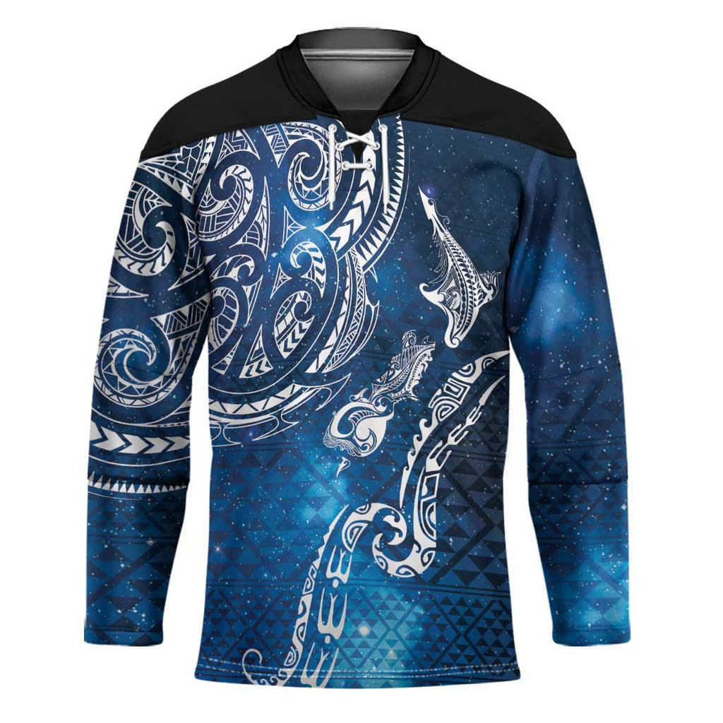 Matariki Galaxy Hockey Jersey New Zealand Map Maori Pattern