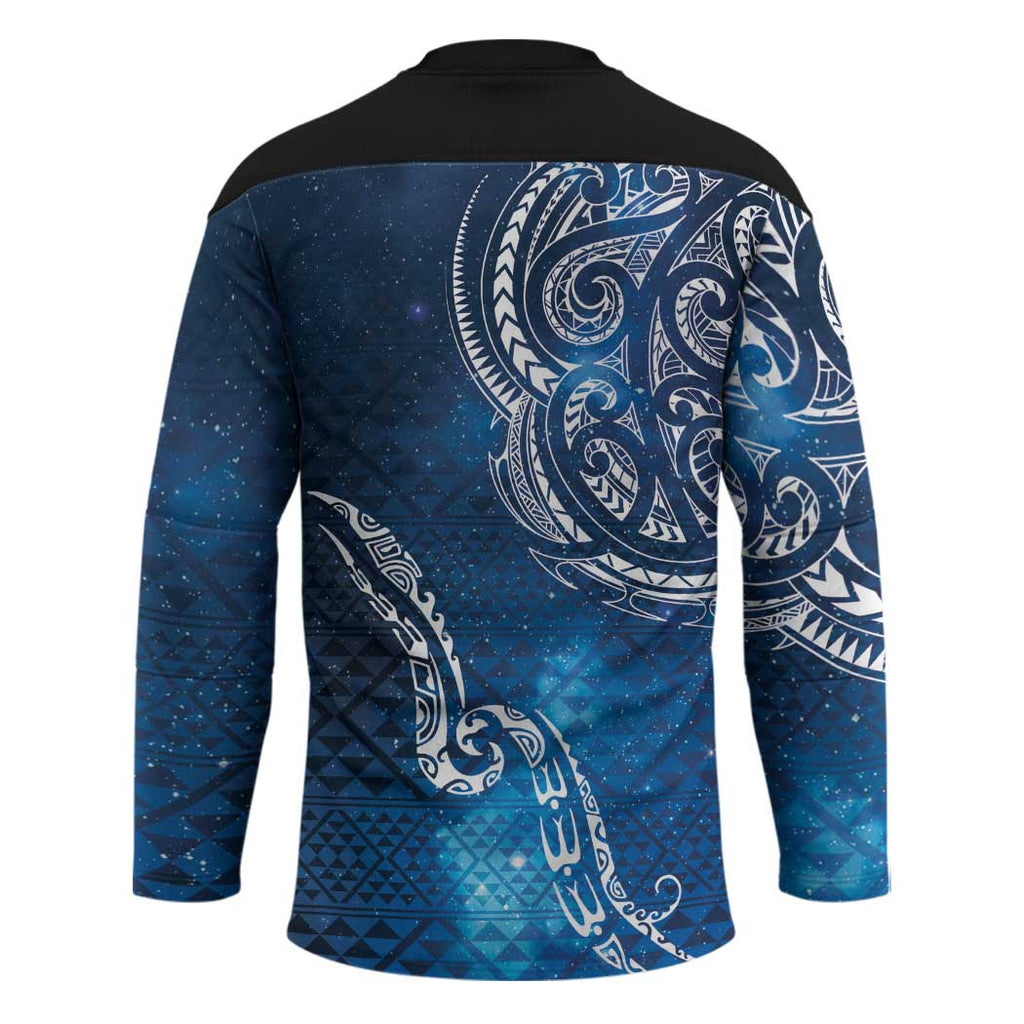 Matariki Galaxy Hockey Jersey New Zealand Map Maori Pattern