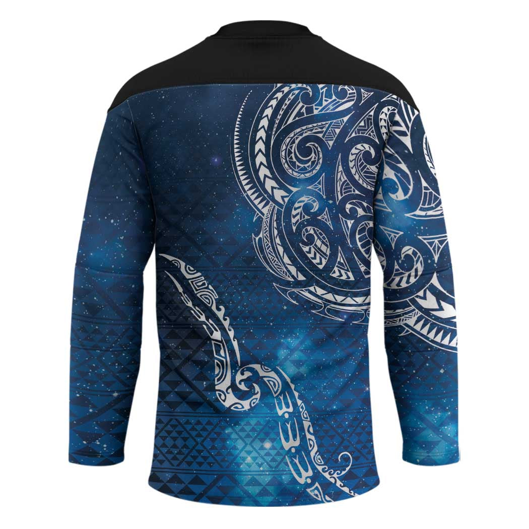 Matariki Galaxy Hockey Jersey New Zealand Map Maori Pattern