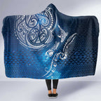 Matariki Galaxy Hooded Blanket New Zealand Map Maori Pattern