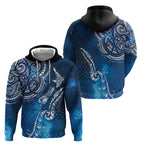 Matariki Galaxy Hoodie New Zealand Map Maori Pattern