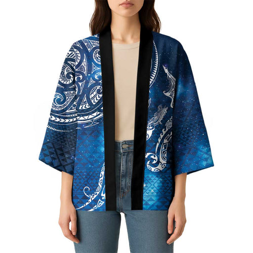 Matariki Galaxy Kimono New Zealand Map Maori Pattern