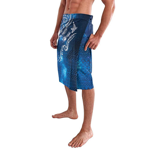 Matariki Galaxy Lavalava New Zealand Map Maori Pattern