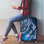 Matariki Galaxy Luggage Cover New Zealand Map Maori Pattern