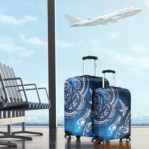 Matariki Galaxy Luggage Cover New Zealand Map Maori Pattern