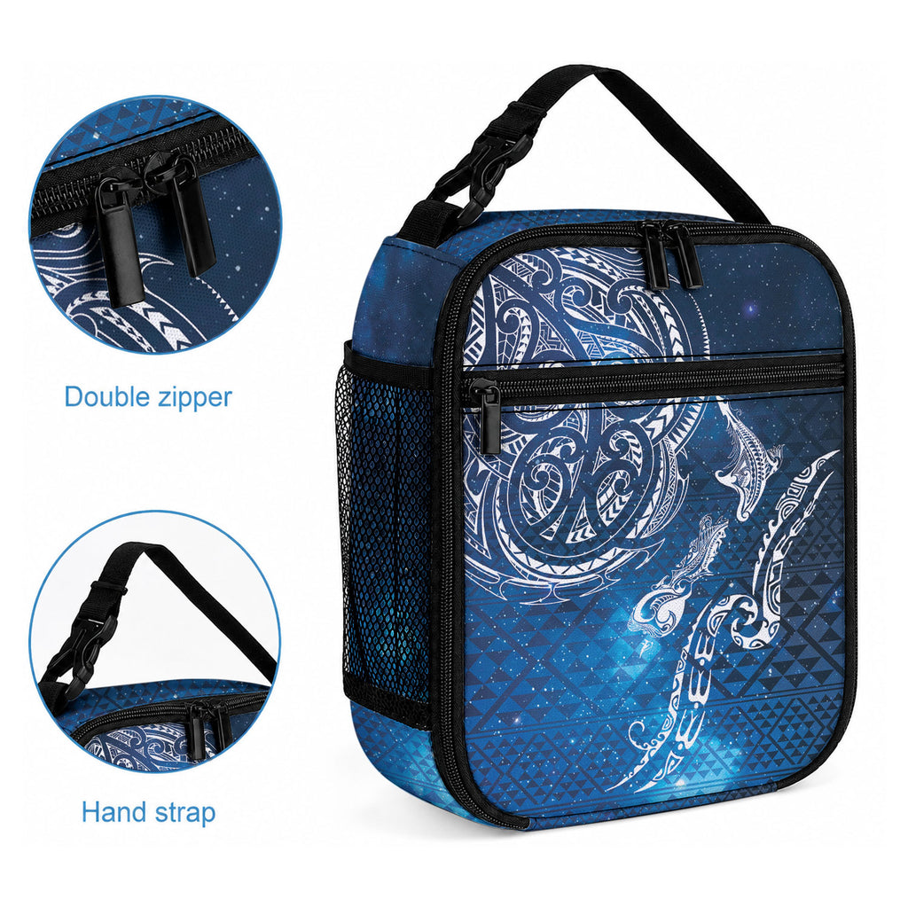 Matariki Galaxy Lunch Bag New Zealand Map Maori Pattern