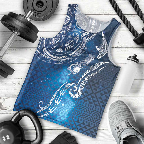 Matariki Galaxy Men Tank Top New Zealand Map Maori Pattern